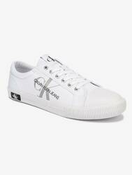 Calvin Klein pánské bílé plátěné tenisky - 44 (YAF)