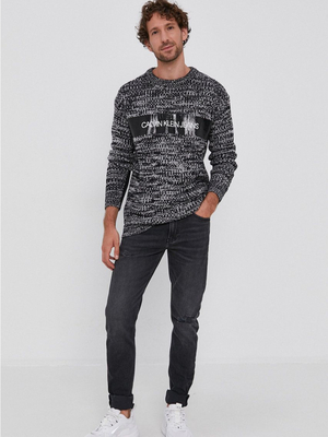 Calvin Klein pánský žíhaný svetr - L (YAF)