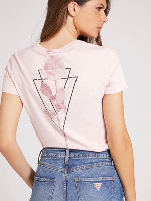 Guess dámské světle růžové tričko - XS (F60L)