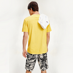 Tommy Jeans pánské žluté tričko - M (ZFU)