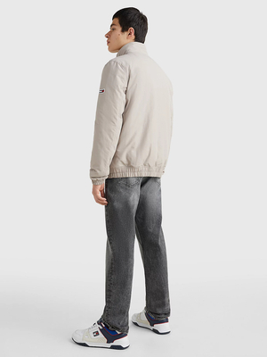 Tommy Jeans pánská béžová bunda ESSENTIAL  - M (RAZ)