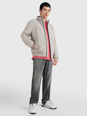 Tommy Jeans pánská béžová bunda ESSENTIAL  - M (RAZ)