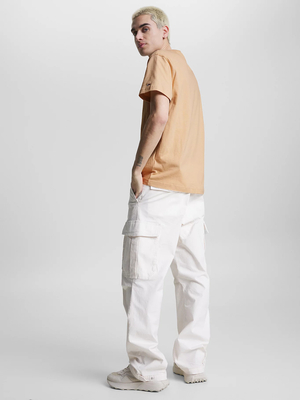 Tommy Jeans pánské béžové triko SIGNATURE  - XL (AB4)