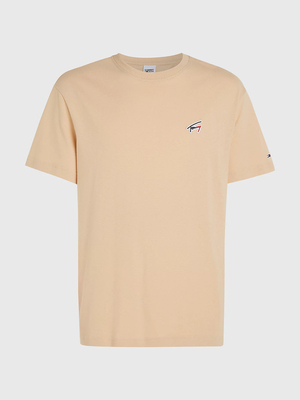 Tommy Jeans pánské béžové triko SIGNATURE  - XL (AB4)