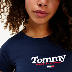 Tommy Jeans dámské tmavě modré tričko Essential - XS (C87)