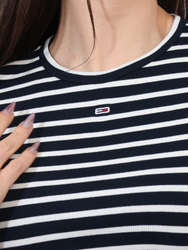 Tommy Jeans dámské pruhované tričko - XS (0A6)