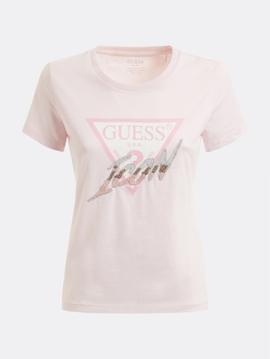 Guess dámské růžové tričko - XS (G6K9)