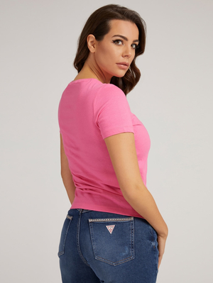 Guess dámské růžové tričko - XS (G65C)