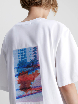 Calvin Klein dámské bílé šaty MOTION  - S (YAF)