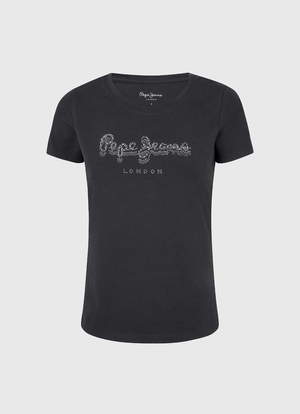 Pepe Jeans dámské černé tričko BEATRICE  - XS (999)