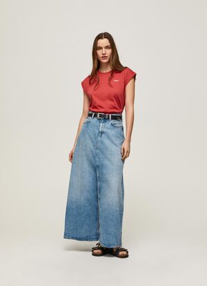 Pepe Jeans dámské červené tričko BLOOM - S (217)