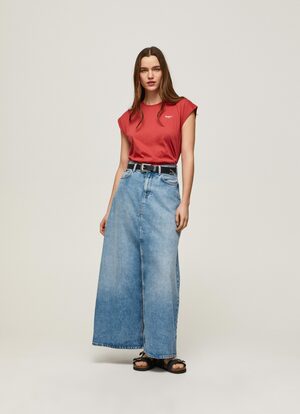 Pepe Jeans dámské červené tričko BLOOM - XS (217)