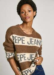 Pepe Jeans dámský hnědý svetr HELMI  - XS (880)