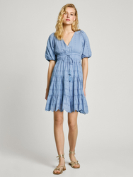 Pepe Jeans dámské modré šaty Day - XS (563)