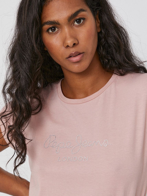 Pepe Jeans dámské růžové tričko BONNIE - XS (305)