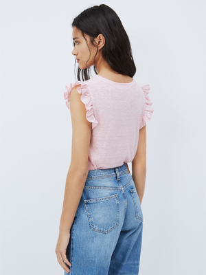 Pepe Jeans dámské růžové tričko - M (325)