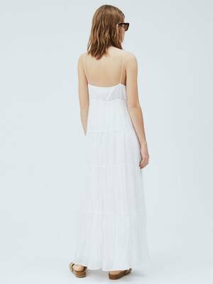 Pepe Jeans dámské bílé šaty Anae - XS (803)
