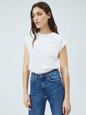 Pepe Jeans dámské bílé tričko - L (803)