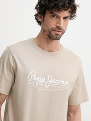 Pepe Jeans pánské béžové tričko Dumas - S (833)