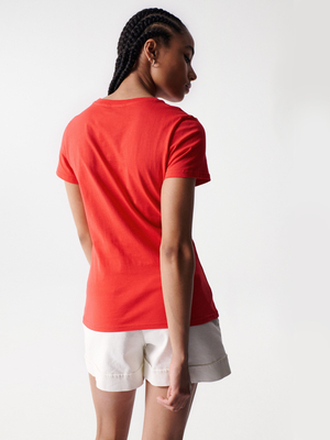 Salsa Jeans dámské červené tričko - S (720)