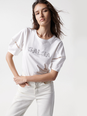 Salsa Jeans dámské bílé tričko - XS (0071)