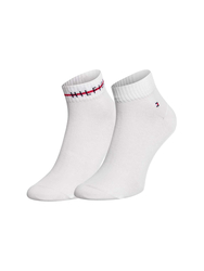 Tommy Hilgiher pánské bílé ponožky 2pack - 39/42 (001)