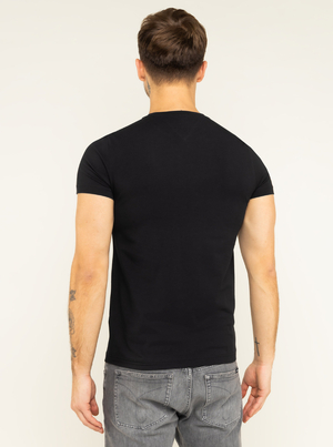 Tommy Hilfiger pánské černé tričko Stretch - S (083)