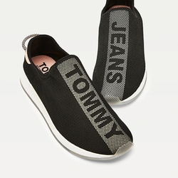 Tommy Jeans dámské černé tenisky Technical mesh flexi sneak