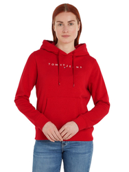 Tommy Jeans dámská červená mikina - XS (XNL)
