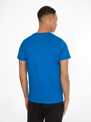 Tommy Jeans pánské modré tričko CHEST LOGO - M (C22)