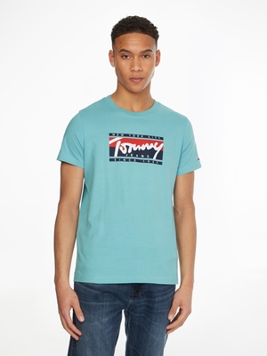 Tommy Jeans pánské modré tričko - L (CTE)