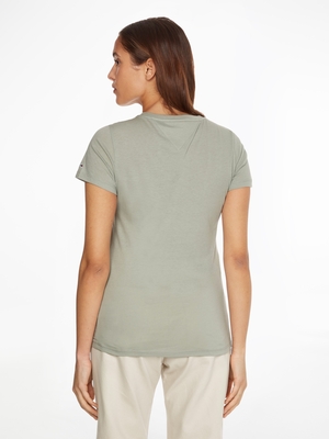 Tommy Jeans dámské zelené tričko - M (PMI)