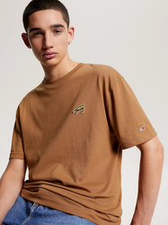 Tommy Jeans pánské hnědé tričko SIGNATURE - XL (GWJ)