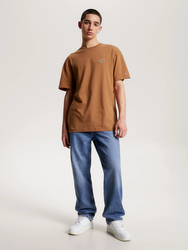 Tommy Jeans pánské hnědé tričko SIGNATURE - XL (GWJ)
