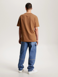 Tommy Jeans pánské hnědé tričko SIGNATURE - XL (GWJ)