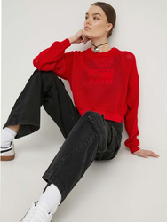 Tommy Hilfiger dámský červený svetr - L (XNL)