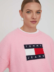 Tommy Jeans dámský růžový svetr - M (THA)