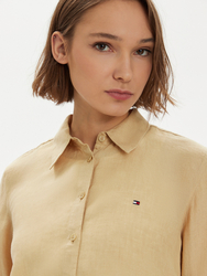 Tommy Hilfiger dámská béžová košile - 34 (ACR)