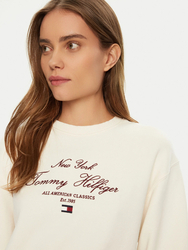 Tommy Hilfiger dámská krémová mikina  - S (Z00)