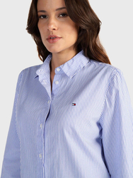 Tommy Hilfiger dámská modrá košile Essential - 34 (0A5)