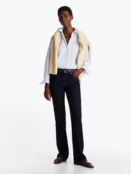 Tommy Hilfiger dámská modrá košile Poplin - 34 (0A9)