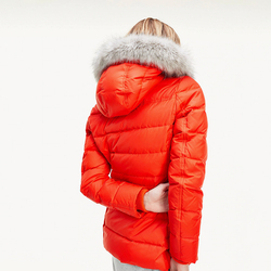 Tommy Hilfiger dámská oranžová bunda Tyra - S (SNF)
