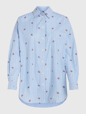 Tommy Hilfiger dámská pruhovaná oversized košile - 34 (0BD)