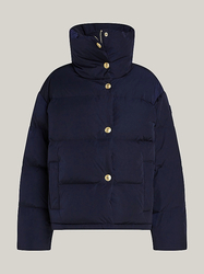 Tommy Hilfiger dámská tmavě modrá péřová bunda - M-L (DW5)