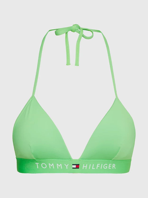 Tommy Hilfiger dámská zelená plavková podprsenka  - M (LWY)
