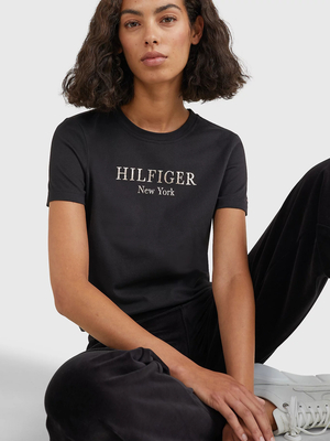 Tommy Hilfiger dámské černé tričko  - M (BDS)