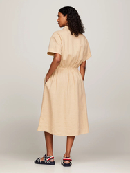 Tommy Hilfiger dámské béžové šaty - 34 (ACR)