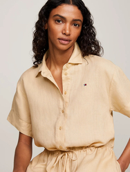 Tommy Hilfiger dámské béžové šaty - 34 (ACR)