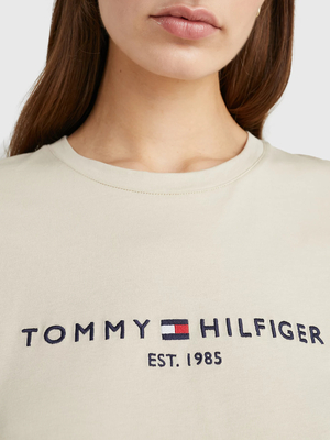 Tommy Hilfiger dámské béžové tričko  - M (RBS)