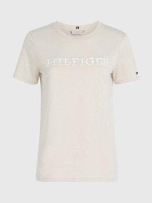 Tommy Hilfiger dámské béžové tričko  - S (ACI)